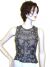Main image of Sleeveless Net Top with Silver Petal Sequins 